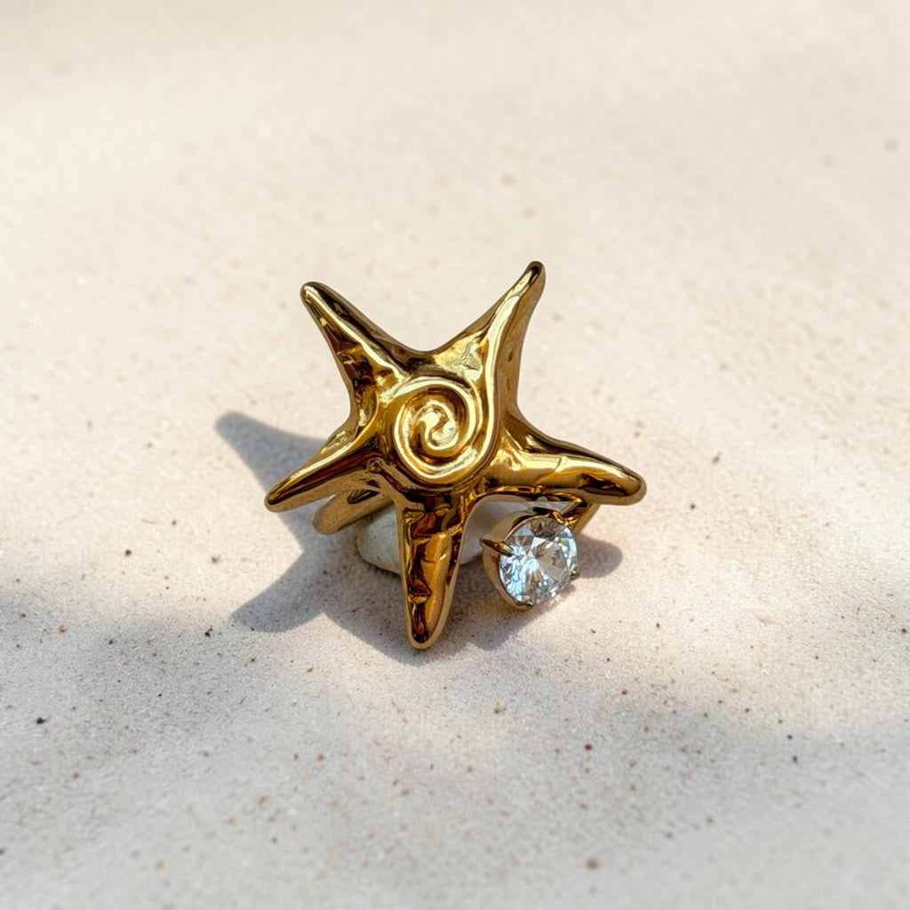 Bague Étoile de Mer - Pierre