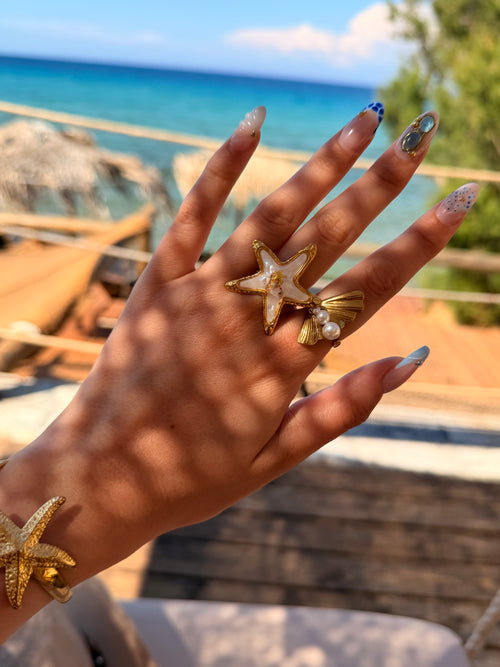 Bague Coquillage Perlé
